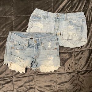 AEO and A&F Size 2 shorts